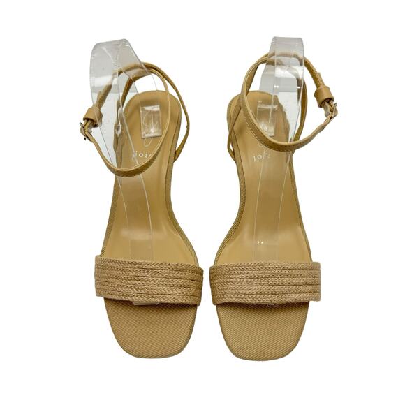 Joie | Lila Neutral Tan Jute Covered Vegan Strap OpenToe Espadrille Wedge Sandal - Picture 2 of 10